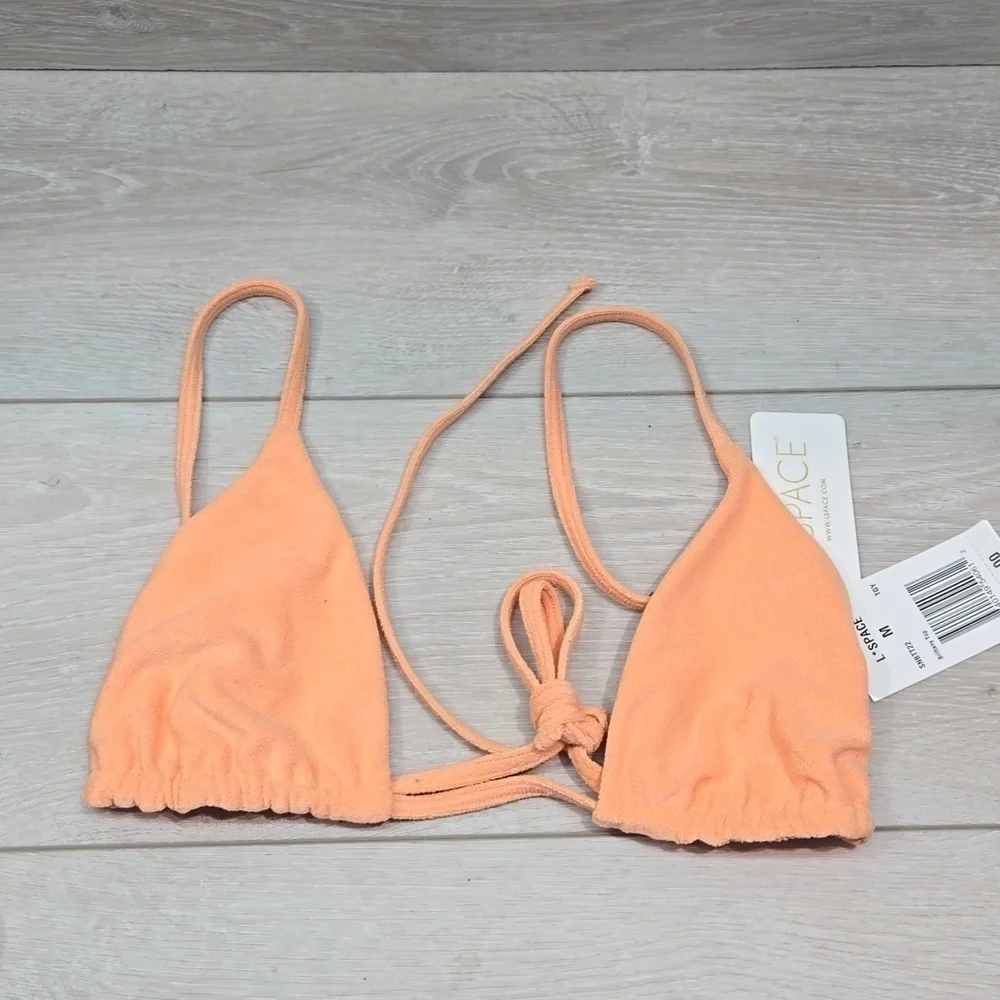 NWT L SPACE Women Anthropologie Brittany top bra swim sz M